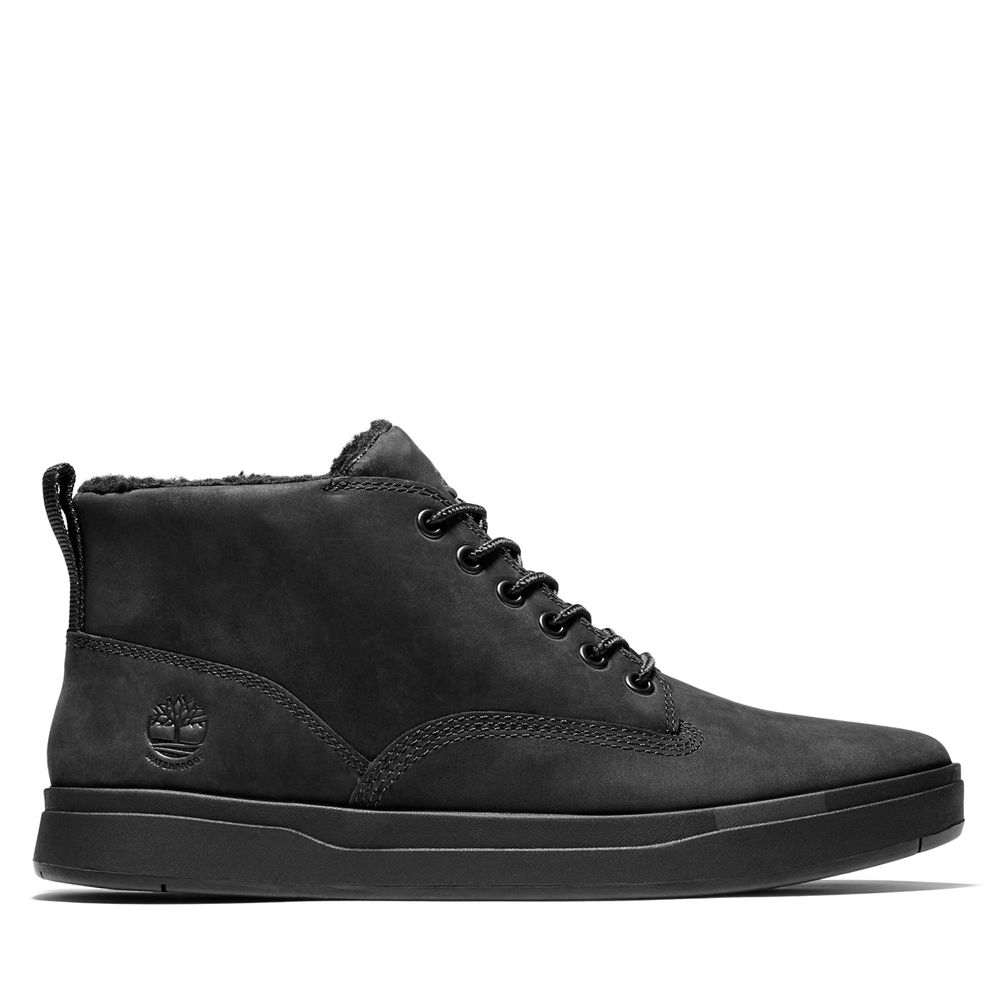 Timberland Chukka Μποτακια Ανδρικα Μαυρα - Davis Square Waterproof - Greece 9861075-XJ